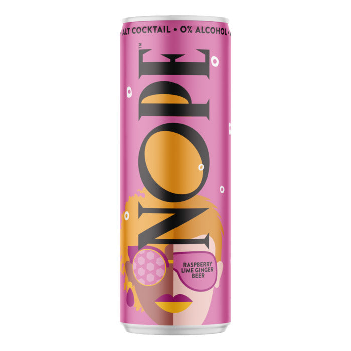 Nope - Non-Alcoholic Mocktails - Raspberry Lime Ginger Beer, 12 fl oz