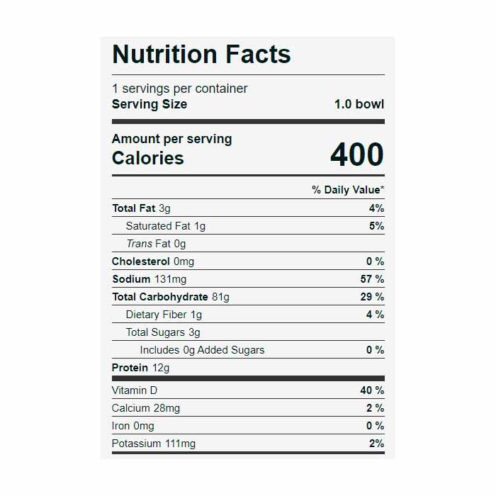 Ocean's Halo - Thai Coconut Big Bowl of Noodles, 4.02oz - Back