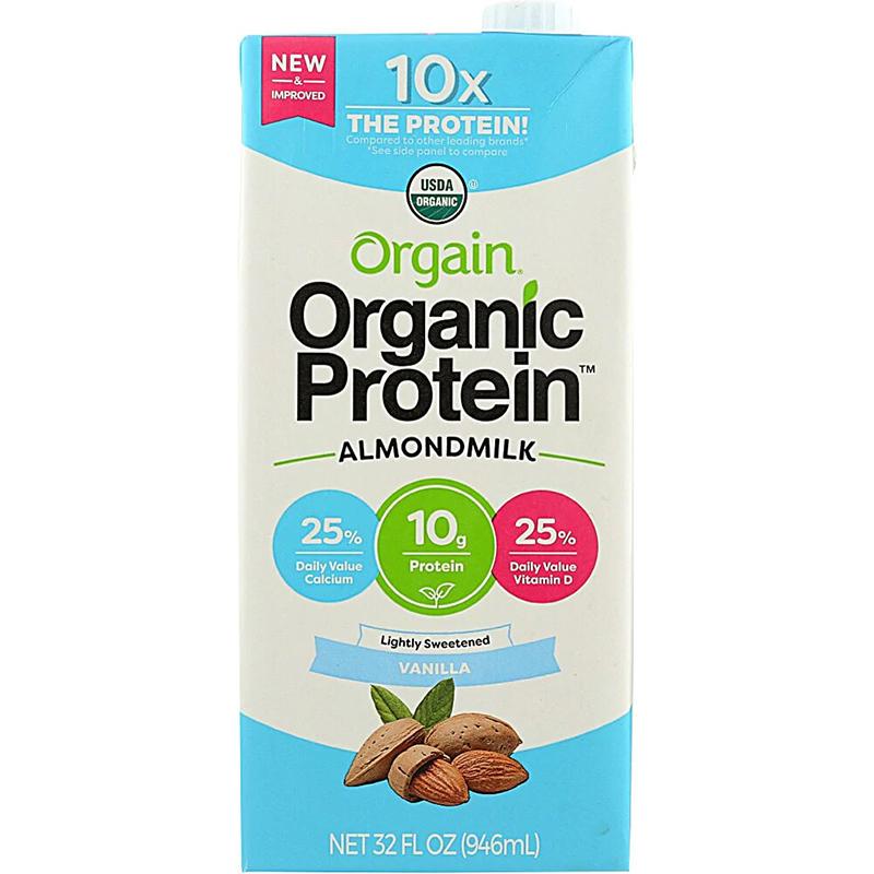 Orgain Protein Almondmilk Vanilla Unsweetened, 33 oz