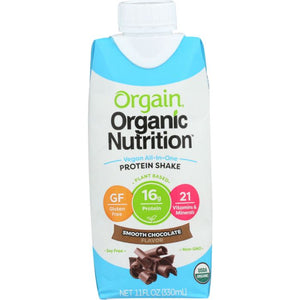 Orgain Vegan Nutritional Shake Smooth Chocolate,11 Oz
 | Pack of 12