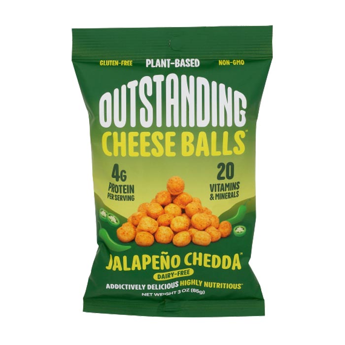 Outstanding Foods - Dairy-Free Cheese Balls - Jalapeno Chedda, 3oz 