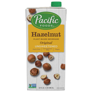 Pacific Foods Unsweetened Original Hazelnut, 32 Fl Oz
 | Pack of 6