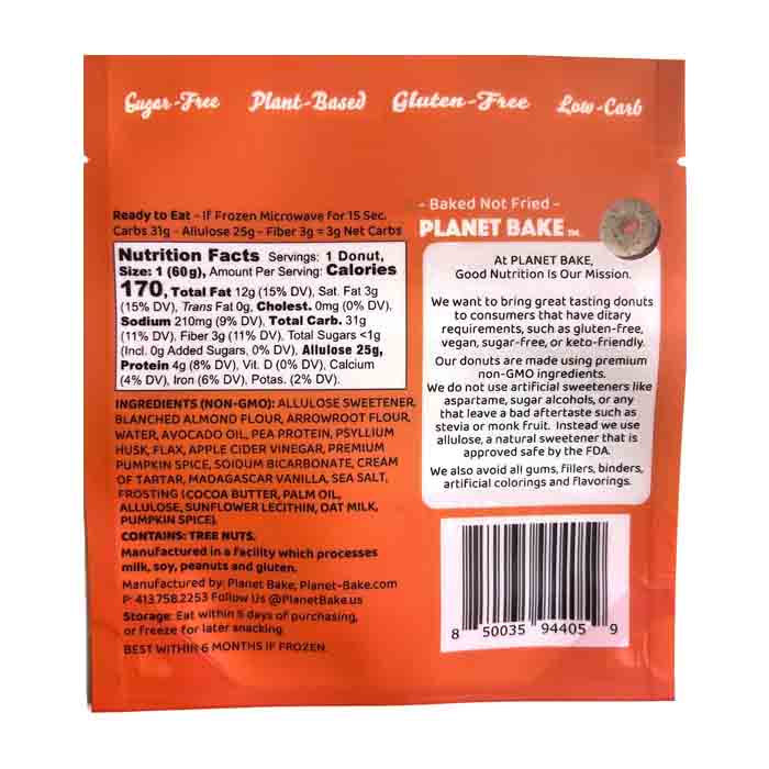Planet Bake - Donuts - Pumpkin Spice, 1oz  - back
