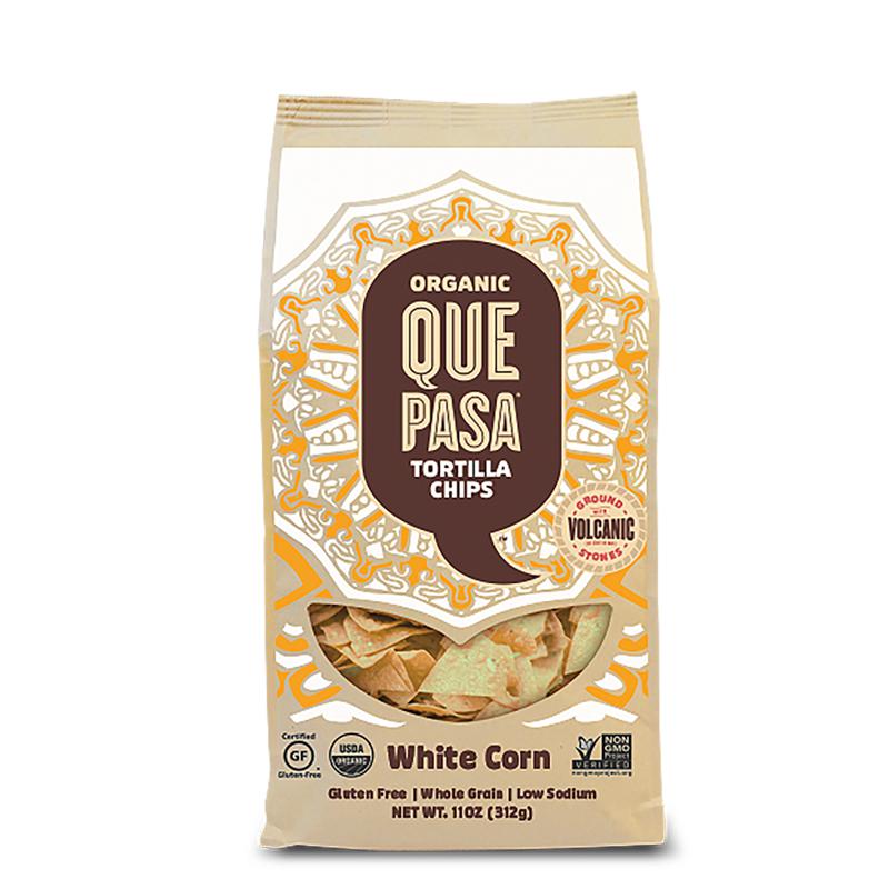 Que Pasa White Corn Tortilla Chips, 11oz PlantX US