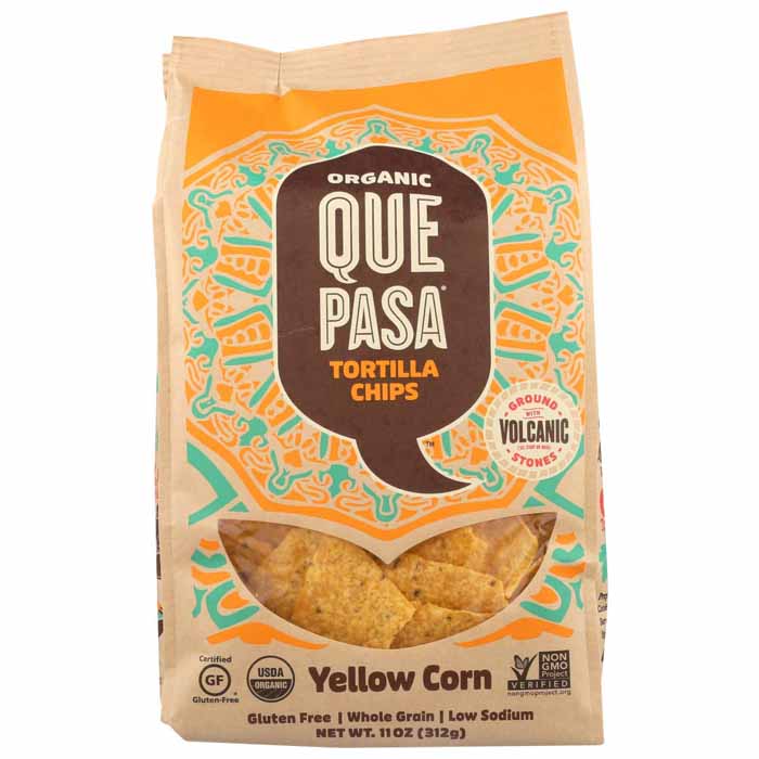 Que Pasa Organic Yellow Corn Tortilla Chips, 11oz