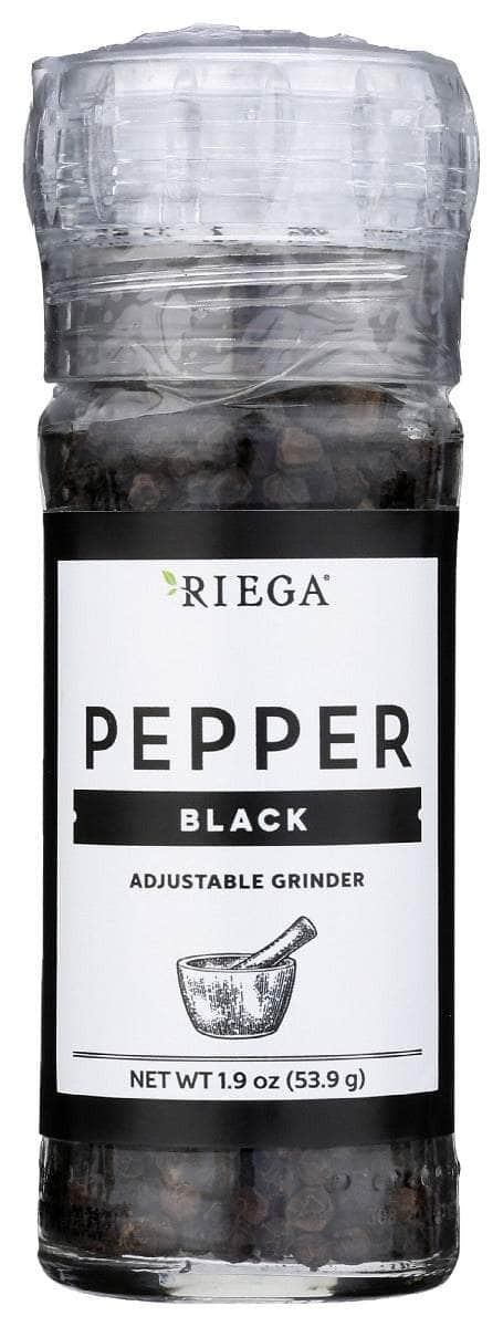 RIEGA Black Pepper Adjustable Grinder, 1.9 oz
| Pack of 8 - PlantX US
