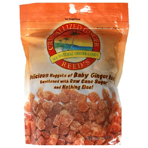 Reed's Candy Ginger Crystalized, 16 Oz Pack of 6 PlantX US