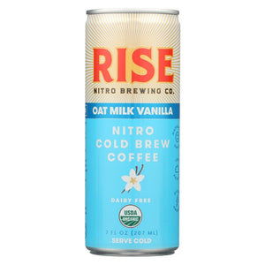 Rise Nitro Cold Brew Coffee - Vanilla Oat Milk Latte, 7 fl oz