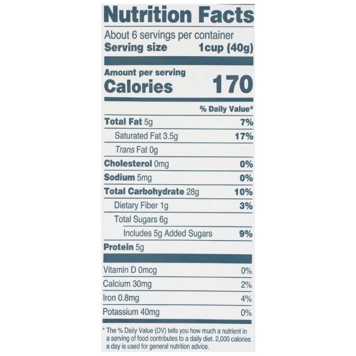 Seven Sundays - Grain-Free Real Berry Sunflower Cereal, 8oz - nutrition facts