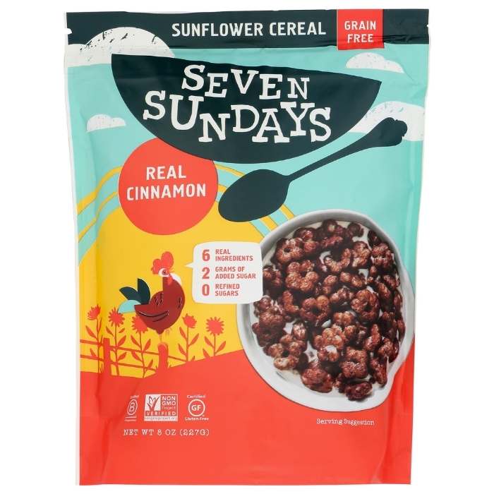 Seven Sundays - Grain-Free Real Cinnamon Sunflower Cereal, 8oz - front