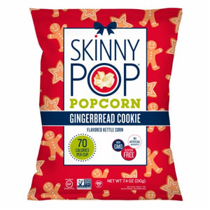 SkinnyPop Gingerbread Cookie Flavored Kettle Corn, 7.4 Oz
 | Pack of 6