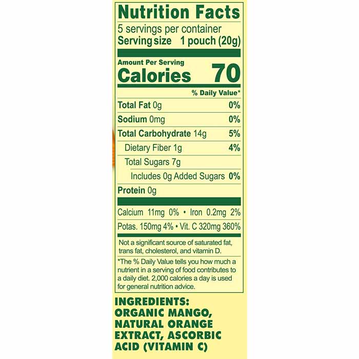 Solely - Organic Whole Fruit Gummies - Orange & Mango, 3.5oz - back