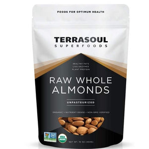 Terrasoul Superfoods - Organic Raw Almonds, 16oz