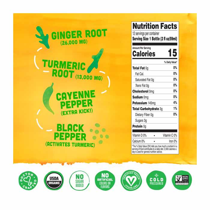 Vive Organic - Immunity Boost Shot - Cayenne, 2oz - back