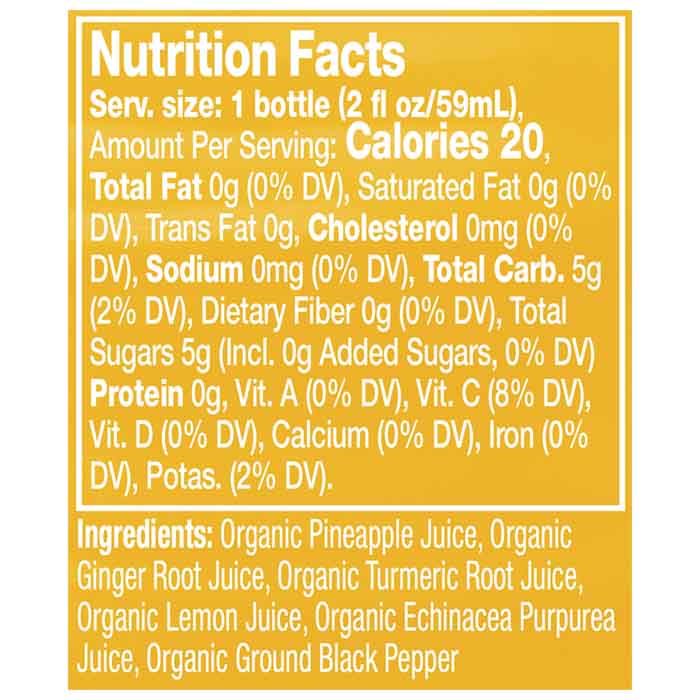 Vive Organic - Immunity Boost Shot - Original, 2oz - back