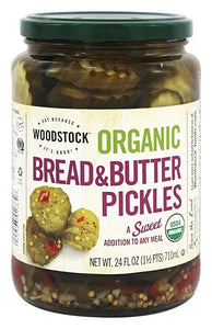 Woodstock Farms Sweet Bread & Butter Pickles, 24 oz
 | Pack of 6