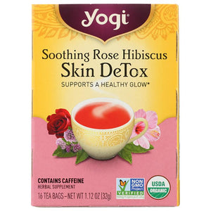 Yogi Tea - Soothing Rose Hibiscus Skin Detox, 16 Bags, 1.1oz