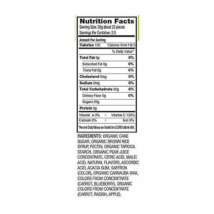 Yumearth - Organic Sour Beans, 2.5oz - back