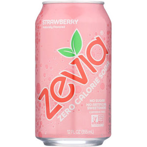 Zevia Soda Zero Calorie Strawberry Cans 6, 72 Oz
 | Pack of 4
