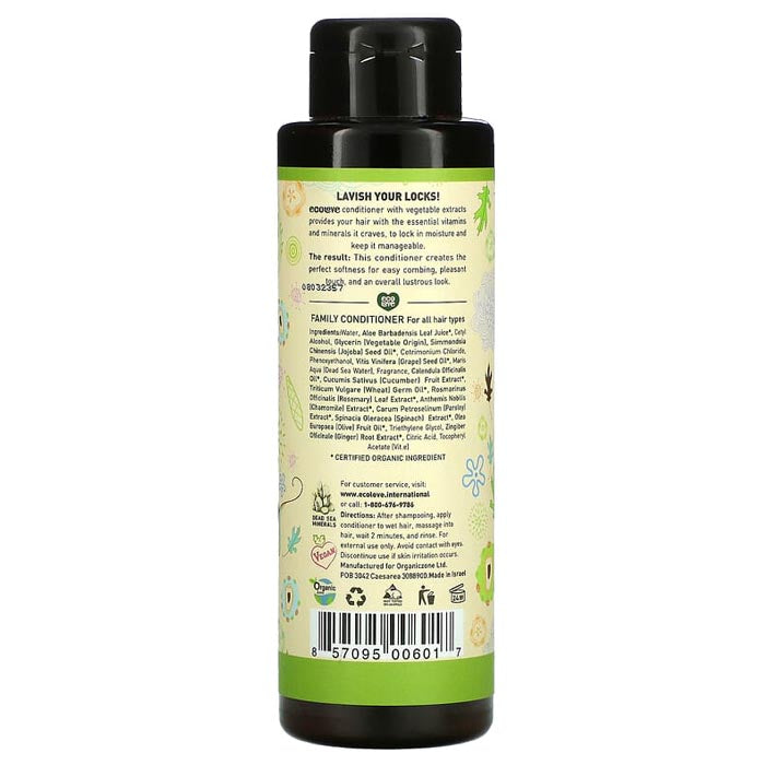 ecoLove - Green Vegetables Family Conditioner, 17.6 fl oz - back