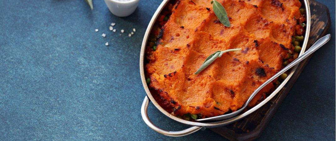 vegan-recipes-Plant-Based Lentil and Sweet Potato Shepherd's Pie