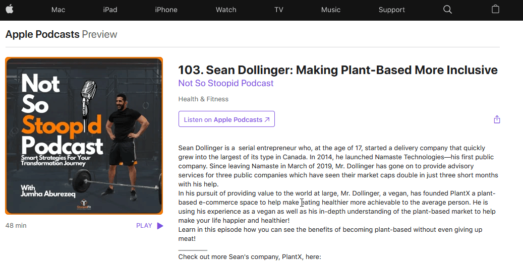 103. Sean Dollinger: Making Plant-Based More Inclusive - PlantX US