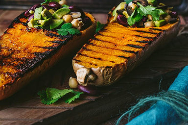Roasted Butternut Squash with Avocado & Bean Filling Recipe