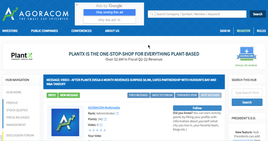 VIDEO - AFTER PLANTX $VEGA 6 MONTH REVENUES SURPASS $6.9M, CAFES PARTNERSHIP WITH HUDSON'S BAY AND M&A TAKEOFF - PlantX US