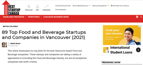 89 Top Food and Beverage Startups and Companies in Vancouver (2021)
