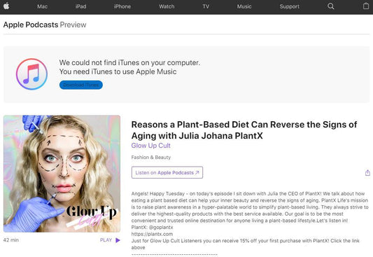 Press-Reasons a Plant-Based Diet Can Reverse the Signs of Aging with Julia Johana Plant‪X‬