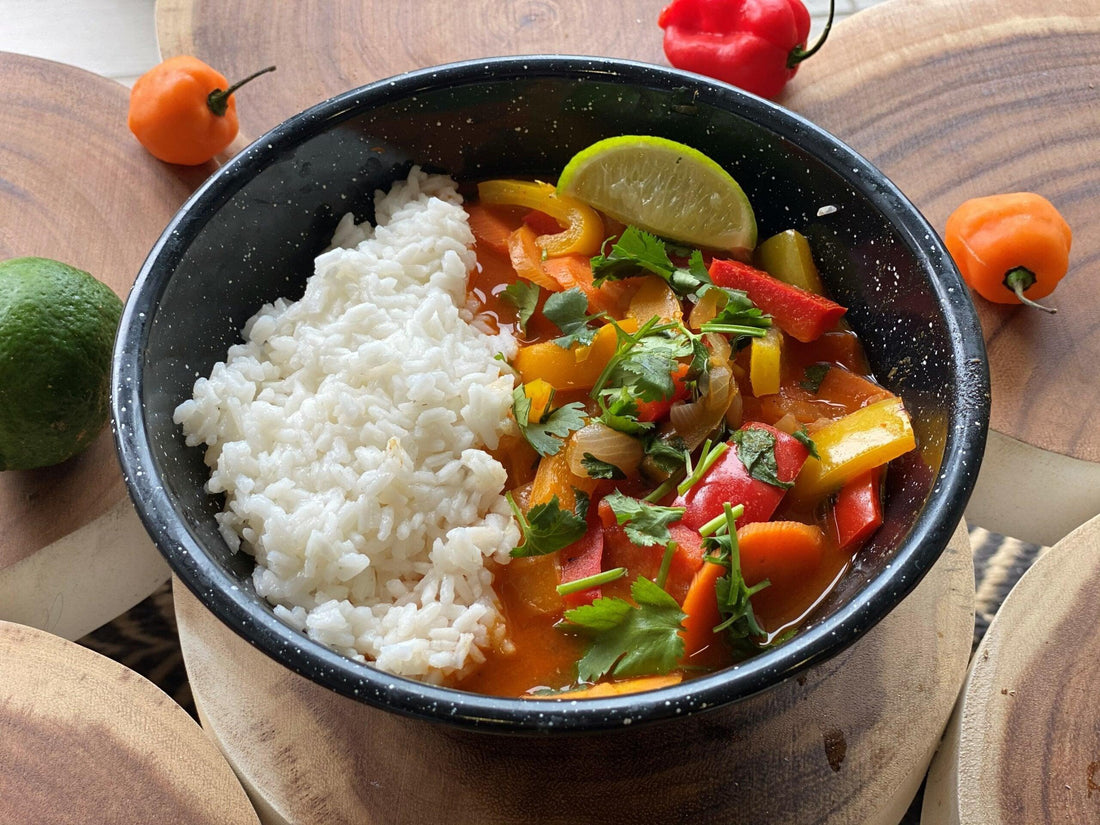 vegan-recipes-Red Thai Curry With Rice