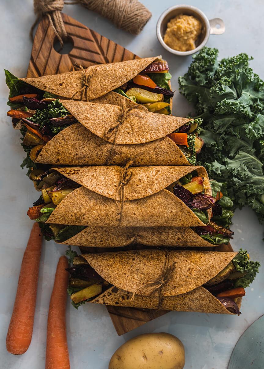 Roasted Veggies Lettuce Wrap Recipe - PlantX US