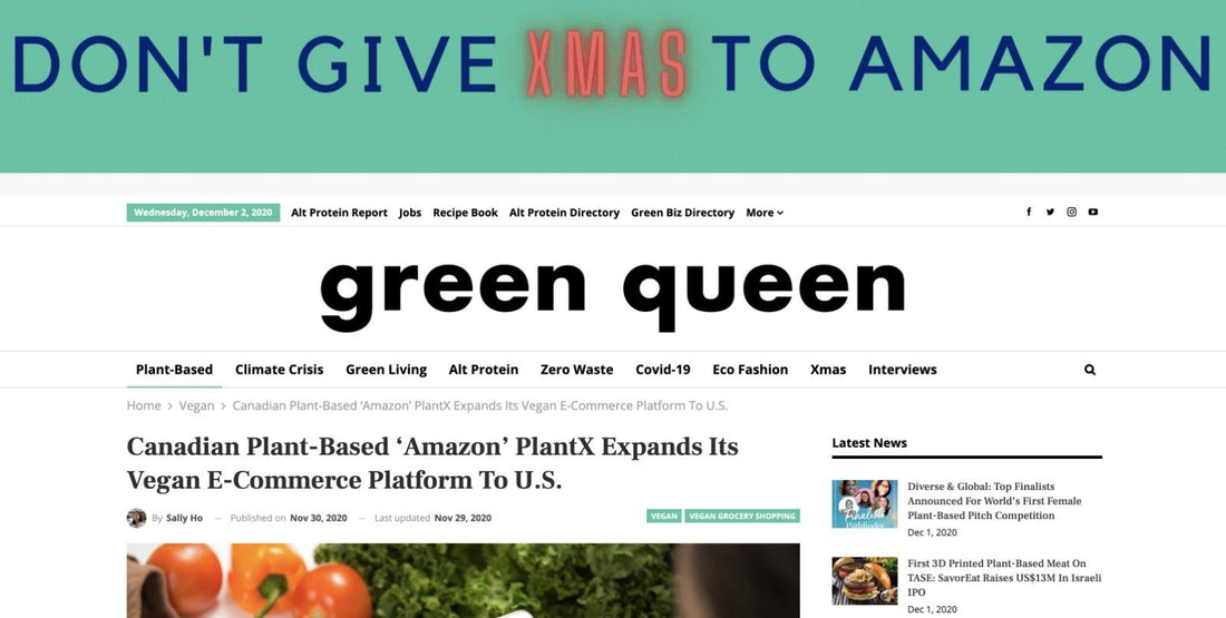 Canadian Plant-Based ‘Amazon’ PlantX Expands Its Vegan E-Commerce Platform To U.S. - PlantX US