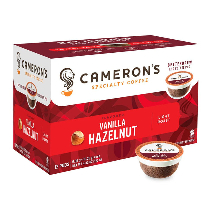 Camerons Coffee - Coffee Vanilla Hazelnut Single Serve Pods, 4.33 Oz (Pack Of 6)