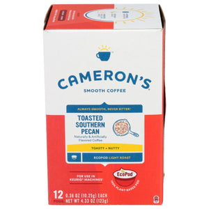 Camerons Coffee - Toasted Southern Pecan Flavored Single Serve, 12 Each (Pack Of 6)