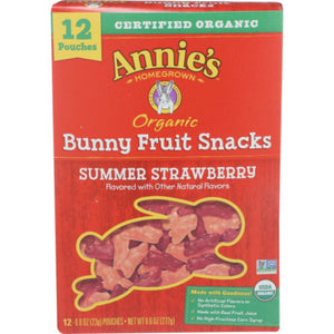 Annie's Homegrown - Organic Summer Strawberry Bunny Fruit Snacks, 23 g