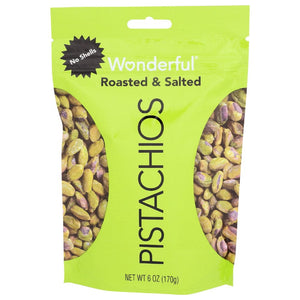 Wonderful - Roasted & Salted Shelled Pistachios 6 OZ - Pack of 1