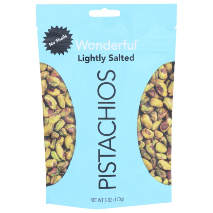 Wonderful Pistachios - Pistachio Lightly Salted Shells 6 OZ - Pack of 10