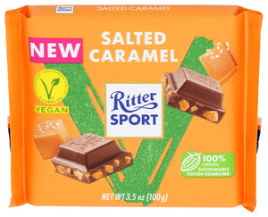 Ritter Sport - Chocolate Bar Salted Caramel, 3.5oz | Pack of 11