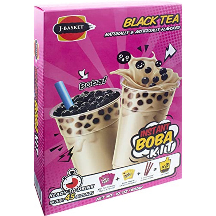 J-Basket - Black Tea Instant Boba Kit 10 OZ - (Pack of 6)