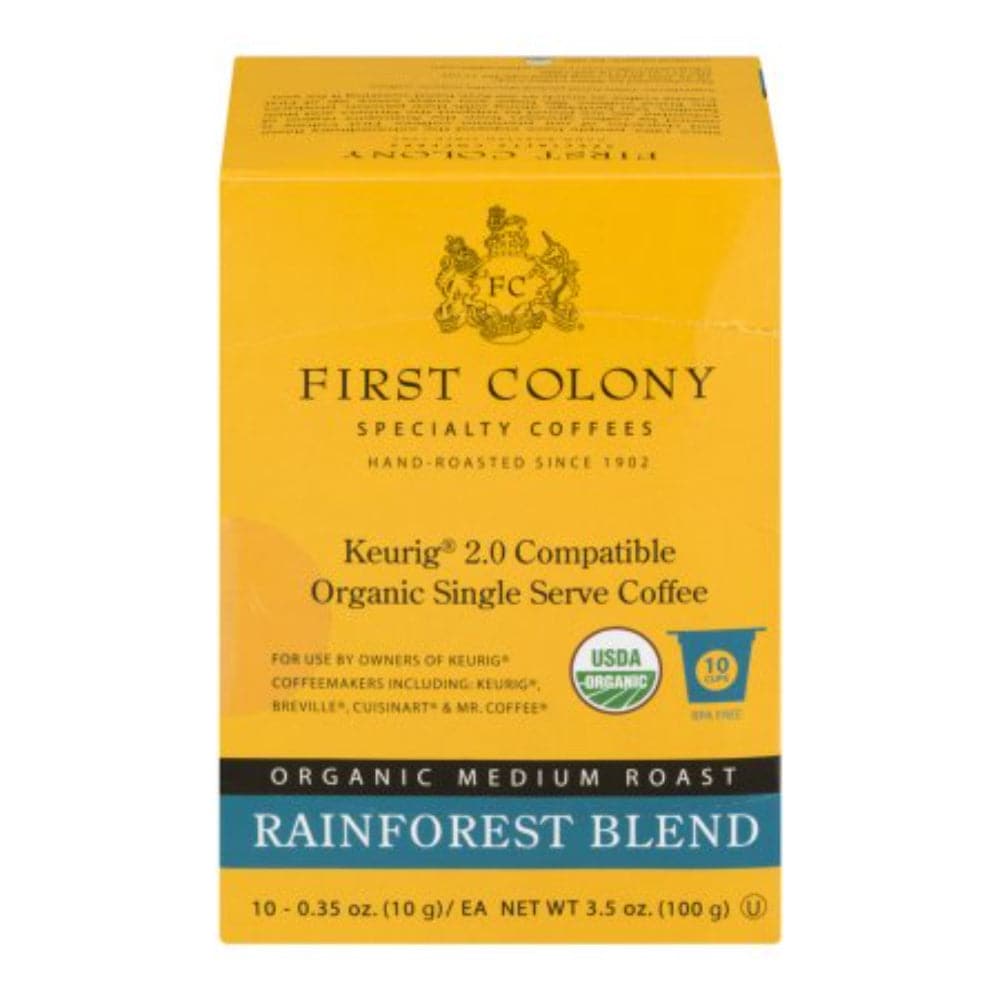 First Colony Organic Whole Bean Coffee Rainforest Blend
