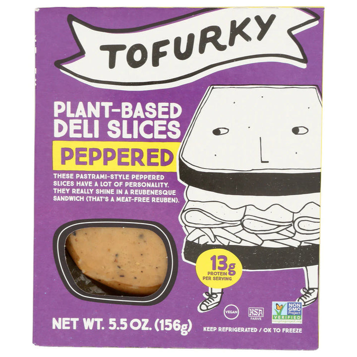 Tofurky - Deli Slices - Peppered, 5.5oz (Pack of 6)