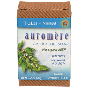 Auromere - Organic Tulsi-Neem Ayurvedic Soap, 2.75 oz