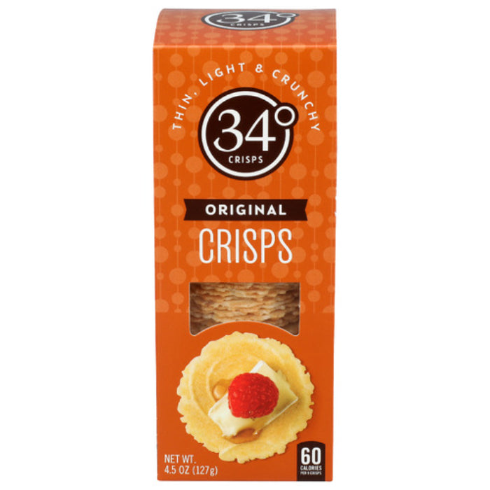 34 Degrees - Crispbread Natural, 4.5 Oz - Pack of 12