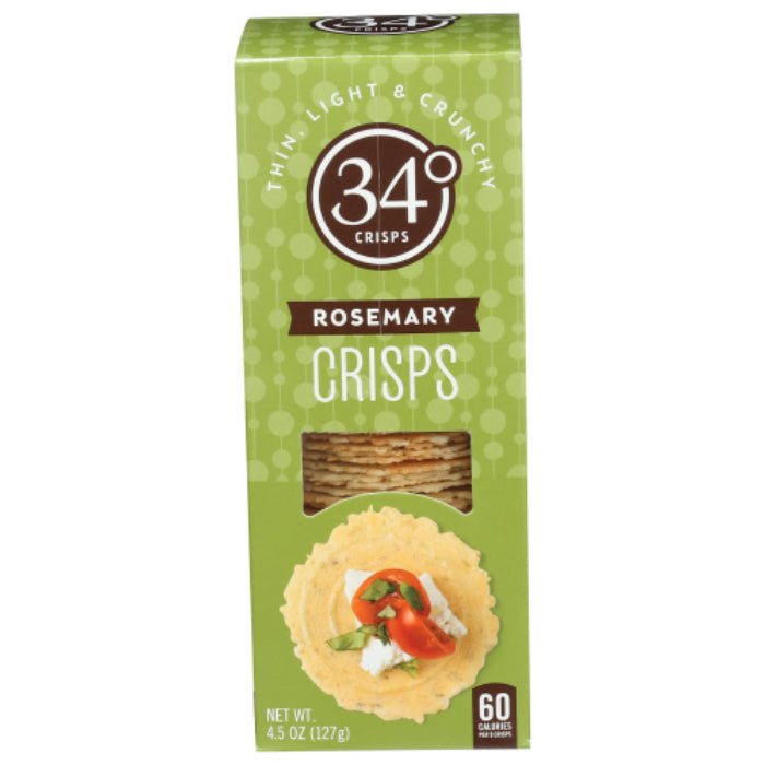 34 Degrees - Crispbread Rosemary, 4.5 Oz - Pack of 12