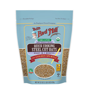 Bob's Red Mill - Organic Quick Cooking Steel Cut Oats, 22 oz