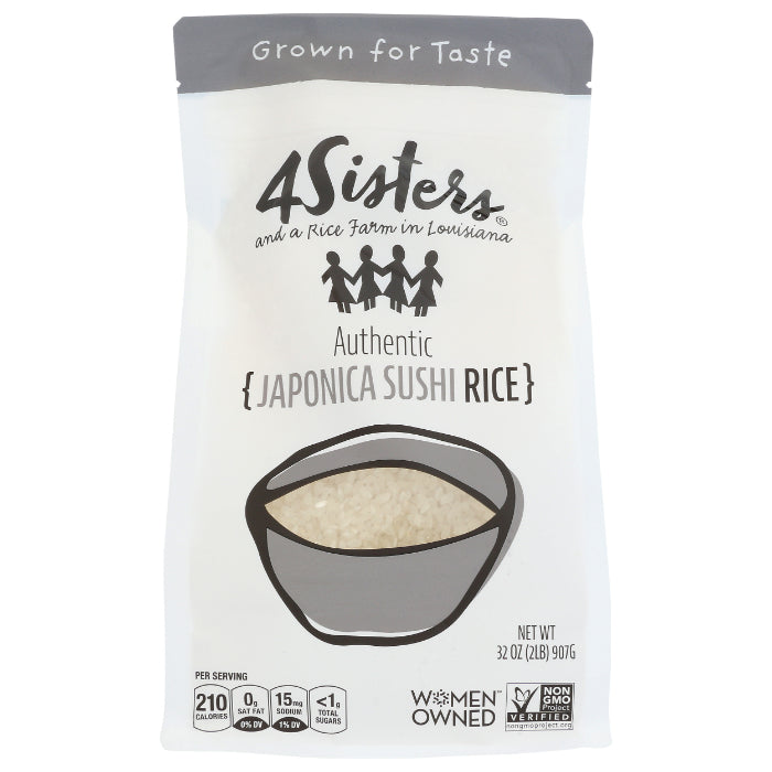 4 Sisters - Short Grain Japonica Rice, 2 Lb - Pack of 6