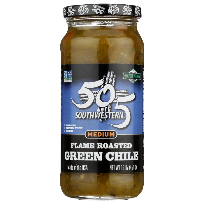 505 Southwestern - Salsa Roasted Green Chile, 16 Oz - Pack of 12