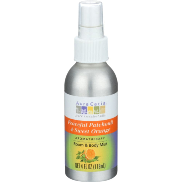 Aura Cacia - Peaceful Patchouli & Sweet Orange Mist, 4 fl oz