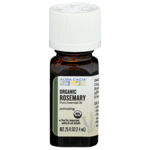 Aura Cacia - Organic Rosemary Essential Oil, .25 fl oz